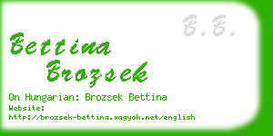 bettina brozsek business card